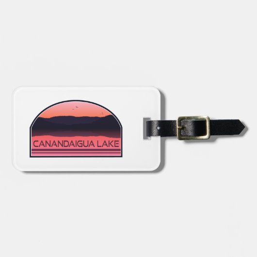 カナンダイグアレイクニューヨークレッドサンライズ ラゲッジタグ (正面横)