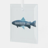 カナンダイグアレイクニューヨーク魚 ガラスオーナメント (正面左)