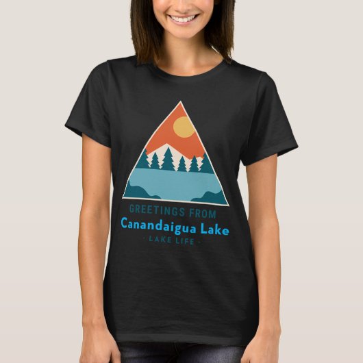 カナンダイグア湖からのご挨拶 Tシャツ (正面)
