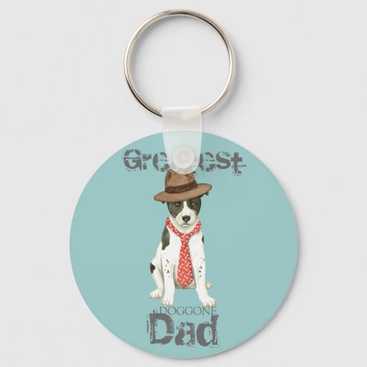 カナンドッグパパキーチェーン キーホルダー (正面)