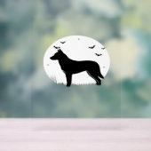 カナンドッグ – ハロウィンムーンシルエットクラシックT-S アクリルサイン (ニュートラル)