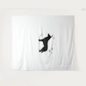 カナンドッグ – ハロウィンムーンシルエットクラシックT-S タペストリー (正面(横))