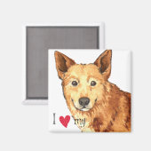 カナン犬が大好き マグネット (正面/裏面)