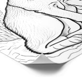 カナン犬のアダルトカラーリング ポスター (角)