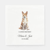 カナン犬のペット結婚カクテル100種類以上の犬 スタンダードランチョンナプキン (正面)