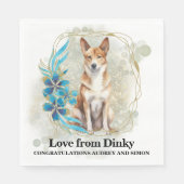 カナン結婚犬のナプキンと写真 スタンダードランチョンナプキン (正面)