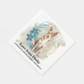 カナン結婚犬のナプキンと写真 スタンダードランチョンナプキン (角)