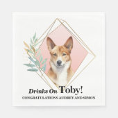 カナン結婚犬のナプキンと写真 スタンダードランチョンナプキン (正面)