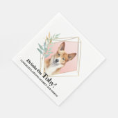 カナン結婚犬のナプキンと写真 スタンダードランチョンナプキン (角)