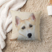 カナン絵画ドッグ – かわいいオリジナルドッグアート クッション (ブランケット)