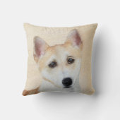 カナン絵画ドッグ – かわいいオリジナルドッグアート クッション (裏面)