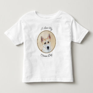 カナン絵画ドッグ – かわいいオリジナルドッグアート トドラーTシャツ