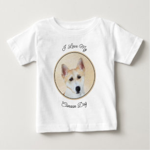 カナン絵画ドッグ – かわいいオリジナルドッグアート ベビーTシャツ