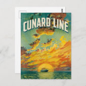 カナード海ライナーヨーロッパアメリカ葉書 ポストカード (正面/裏面)