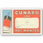 カナード – ホワイトスターヴィンテージラゲッジラベル シール (正面)