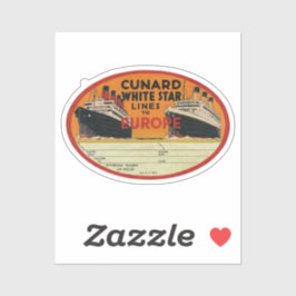 カナード – ホワイトスターヴィンテージラゲッジラベル シール