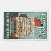 カナード·海定期船汽船高級船のポスター。 キッチンタオル (横)