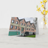 カナールサイド醸造所とナローボート。 カード (黄色い花)