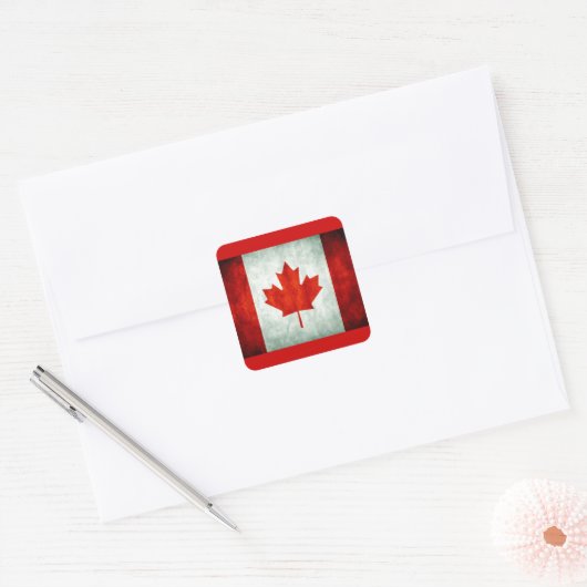 カナ動揺してダ国旗 スクエアシール (封筒)