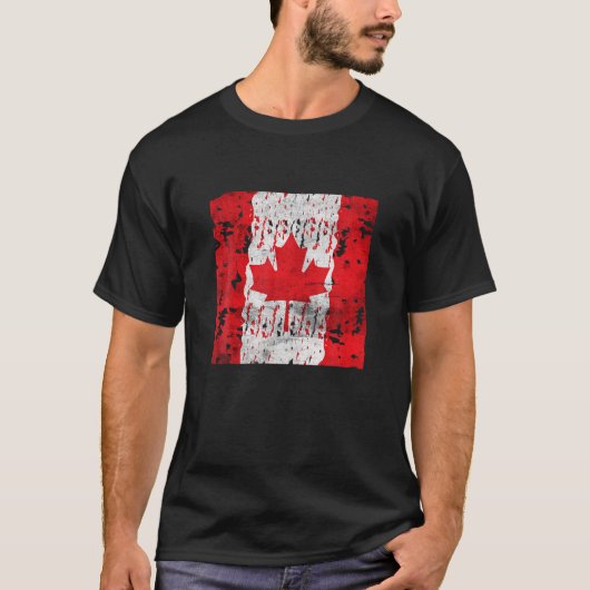 カナ動揺してダ国旗Maple Leaf Canadian Men Wom Tシャツ (正面)