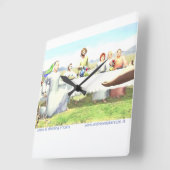 カナ結婚のイエス スクエア壁時計 (傾斜)