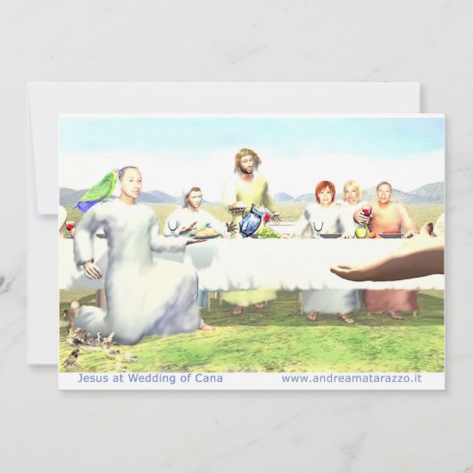 カナ結婚のイエス 招待状 (正面)