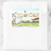 カナ結婚のイエス 長方形シール (バッグ)