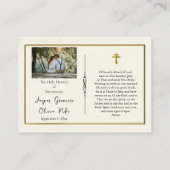 カナ結婚正統派キリスト教祈りの言葉カード プレイスカード (裏面)