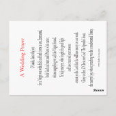 カナ結婚祈りの言葉カード ポストカード (裏面)