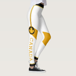 カナ誇りを持ったダパトリオットと金ゴールドメープルリーフ レギンス