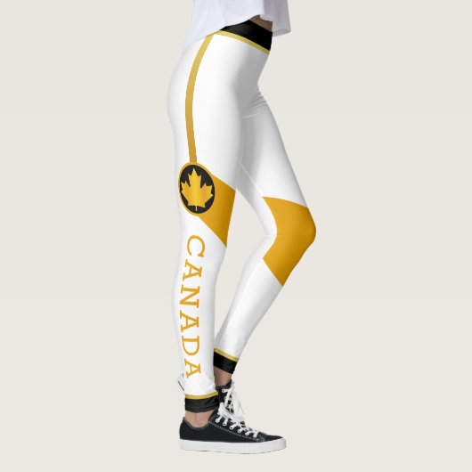 カナ誇りを持ったダパトリオットと金ゴールドメープルリーフ レギンス (右)