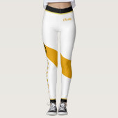 カナ誇りを持ったダパトリオットと金ゴールドメープルリーフ レギンス (正面)