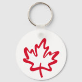カナ誇りを持ったダメイプルリーフOhカナダレッド キーホルダー (正面)