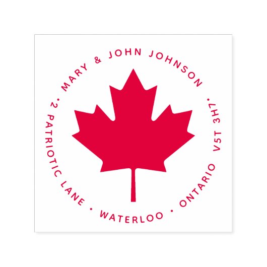 カナ誇りを持ったダメープルリーフ差出人住所カナダ セルフインキングスタンプ (デザイン)