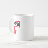 カナ誇りを持ったダヴィンテージネバー51番目州カナダFla コーヒーマグカップ (正面左)