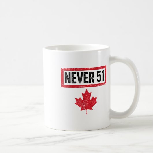 カナ誇りを持ったダヴィンテージネバー51番目州カナダFla コーヒーマグカップ (右)