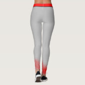 カナ誇りを持ったディアンMOM、Red Maple Leaf on GRAY レギンス (裏面)