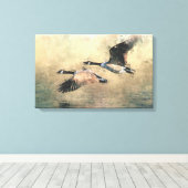 カナ飛んでいるダ・ゲーゼ キャンバスプリント (インサイチュ (ウッドフロア))