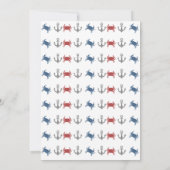 カニいかり航海のビーチベビーシャワー 招待状 (裏面)