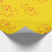 カニうぶな人アートラッピング紙 ラッピングペーパー (角)