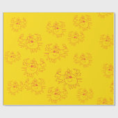 カニうぶな人アートラッピング紙 ラッピングペーパー (フラット)