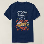 カニおもしろいの食べ物ことわざの今日の予測カニAn Tシャツ (デザイン正面)