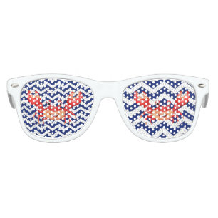 カニおもしろいイラストレーションパーティー キッズサングラス