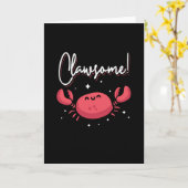 カニおもしろいパン カード (黄色い花)