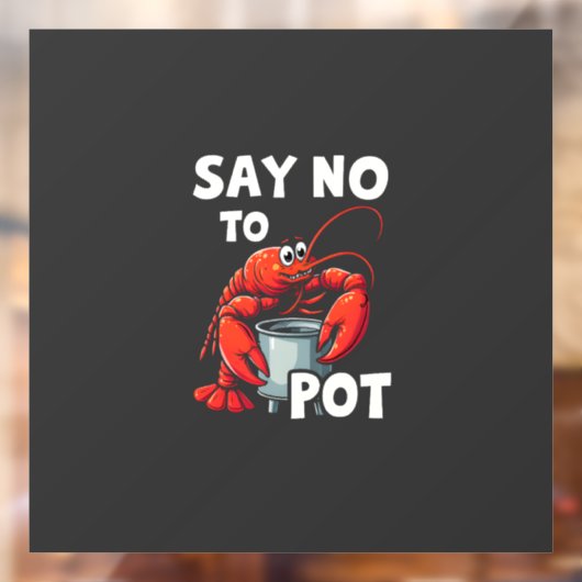 カニおもしろいポットにノーとロブスター ウィンドウサイン (シート2)