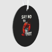 カニおもしろいポットにノーとロブスター オーナメント (正面)