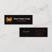 カニおよびシーフードのレストラン スキニー名刺 (正面/裏面)