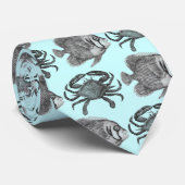 カニおよび魚のタイ ネクタイ (ロール)