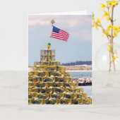 カニかごの木の海景 カード (黄色い花)