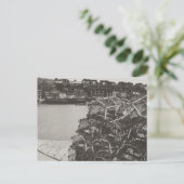 カニかご、ノースヨークシャー州、ウィットビー港 ポストカード (スタンド正面)